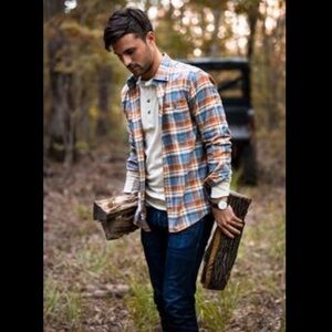 Thomas Dean Plaid Multi Long Sleeve Shirt